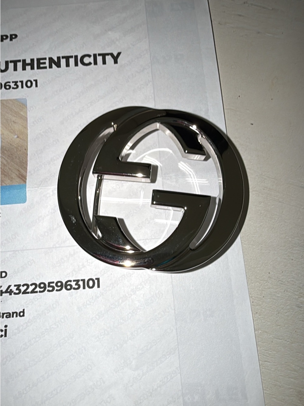Gucci silver belt buckle authentication included !!! - Picture 2 of 5